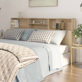 Mueble cabecero color roble Sonoma 200x19x103,5