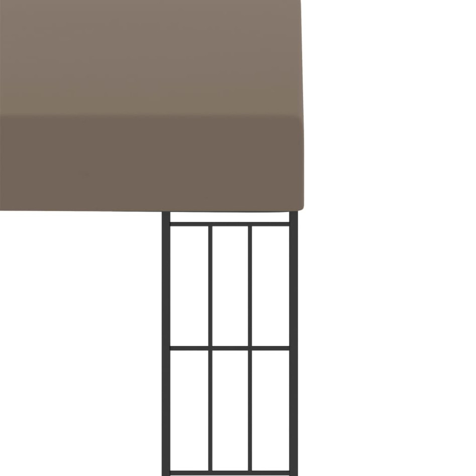 Cenador con montaje en la pared gris taupe 3x3