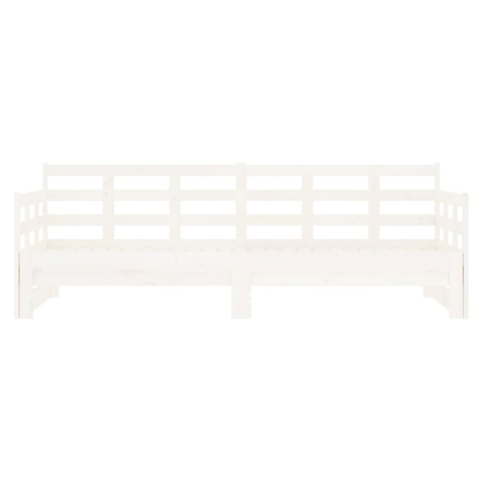 Sofá cama extraíble madera maciza de pino blanco 2x(80x200)