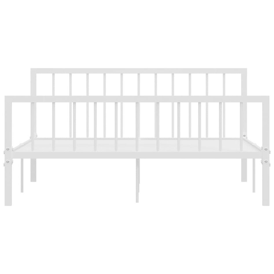 Estructura de cama de metal blanco 160x200
