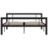 Estructura de cama de metal negro y blanco 140x200