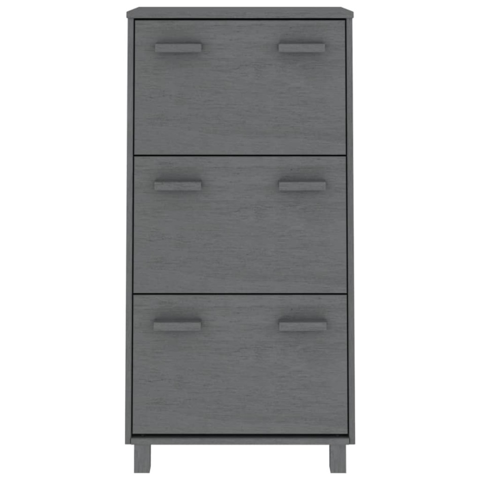 Zapatero HAMAR madera maciza pino gris oscuro 59,5x35x117