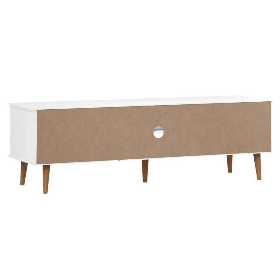 Mueble de TV MOLDE madera maciza de pino blanca 158x40x49