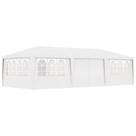 Carpa profesional para fiestas con paredes blanco 90 g/m² 4x9