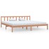 Estructura de cama madera maciza pino marrón miel 200x200