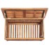 Caja de almacenaje de jardín madera maciza de teca 90x50x58