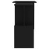 Escritorio de esquina madera contrachapada negro 200x50x76