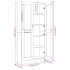 Vitrina madera contrachapada roble marrón 82,5x30,5x185,5