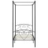 Estructura de cama con dosel metal gris 120x200