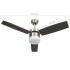 Ventilador de techo con luz con mando marrón oscuro 108