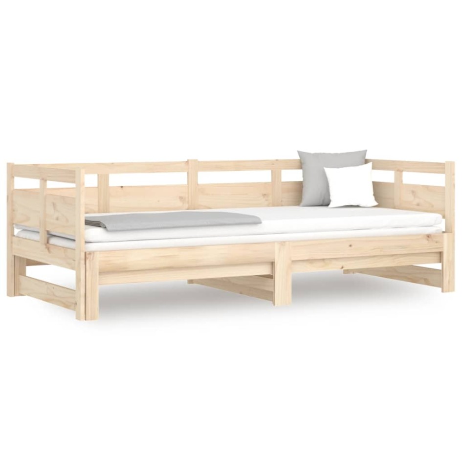 Sofá cama extraíble madera maciza de pino 2x(90x200)
