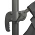 Sombrilla colgante de doble techo gris antracita 400x300