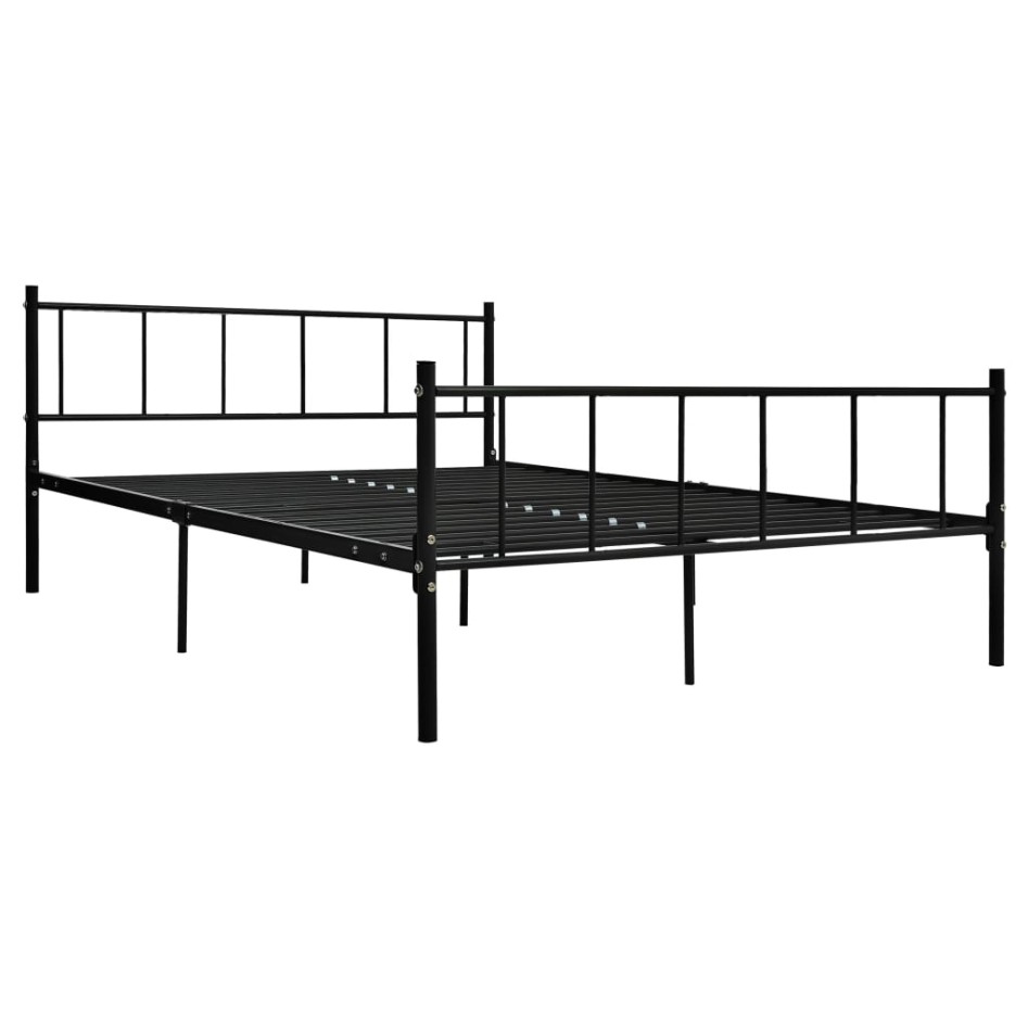 Estructura de cama de metal negro 180x200