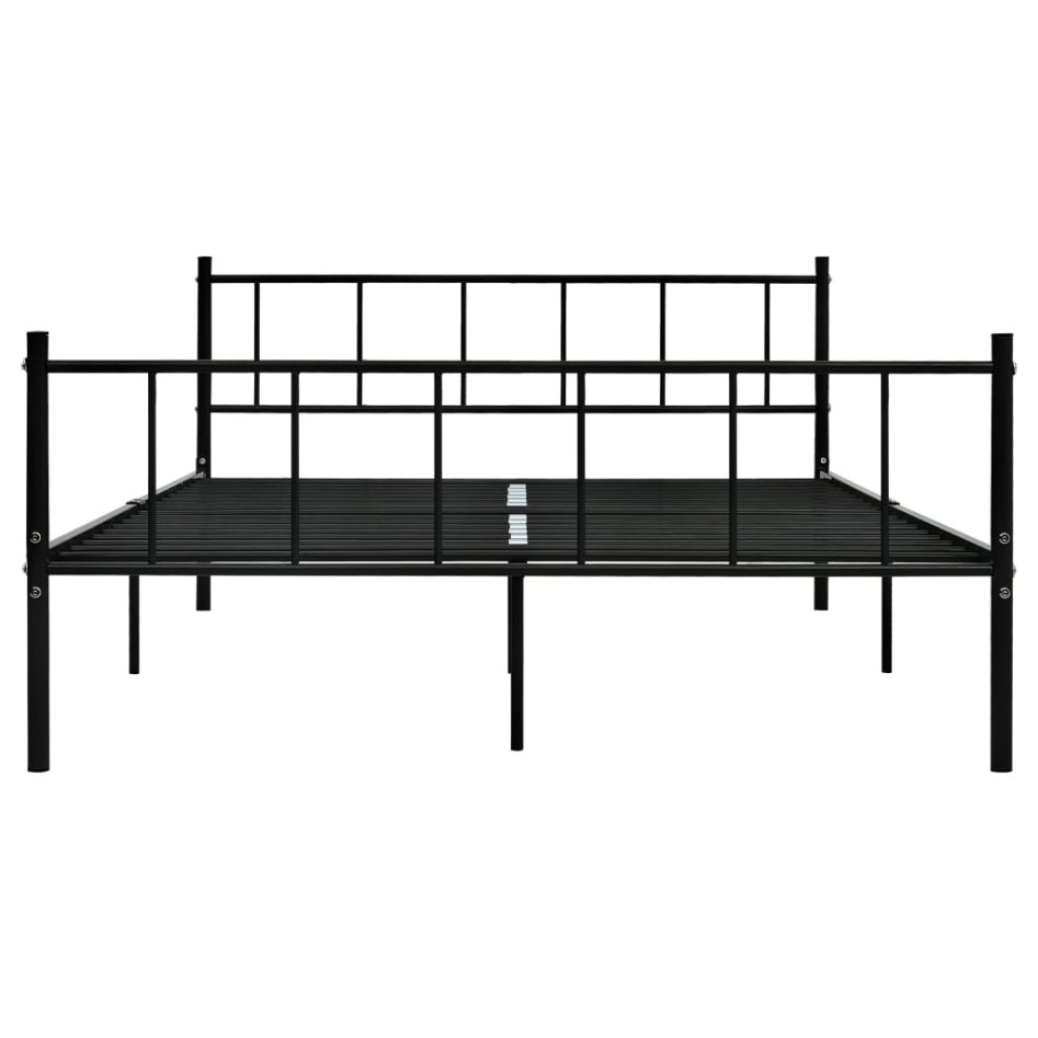 Estructura de cama de metal negro 180x200