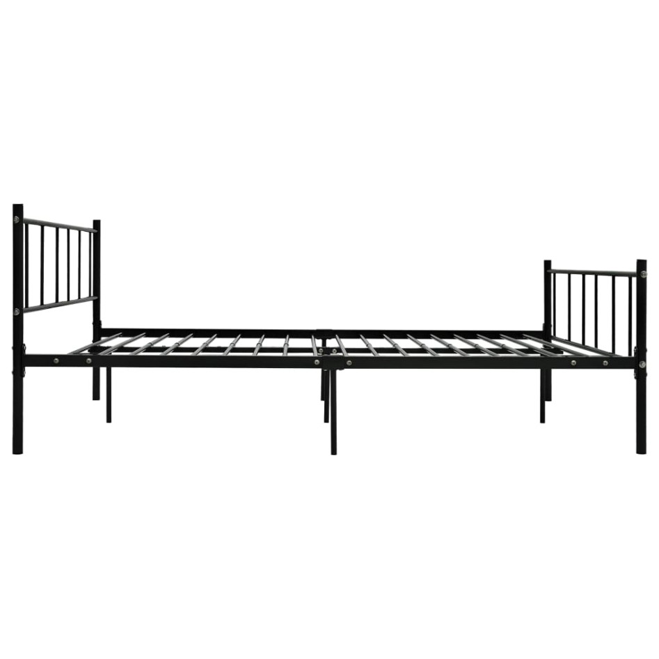 Estructura de cama de metal negro 180x200