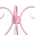Estructura de cama con dosel metal rosa 140x200
