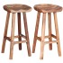 Taburetes de cocina 2 unidades madera maciza de