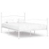 Estructura de cama con somier metal blanco 120x200