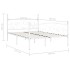 Estructura de cama con somier metal blanco 120x200