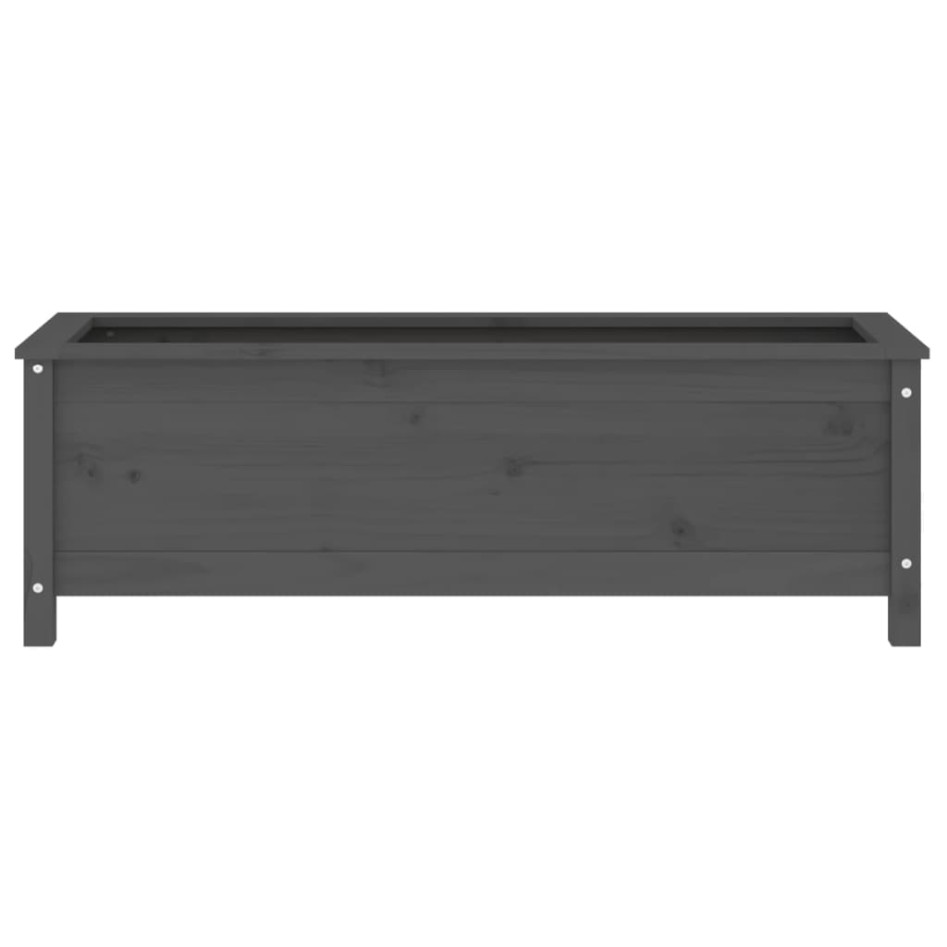 Arriate elevado de jardín madera maciza pino gris