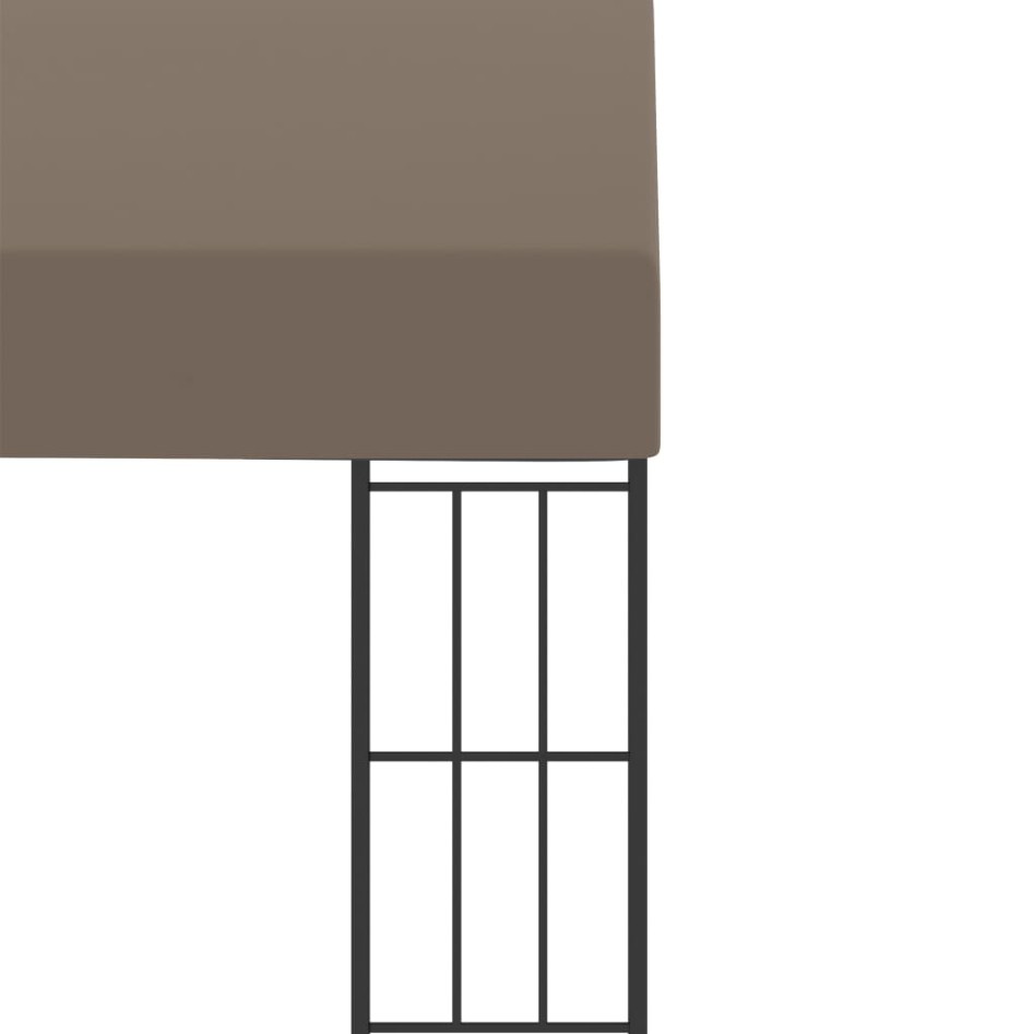 Cenador con montaje en la pared gris taupe 6x3