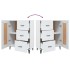 Aparador de madera contrachapada blanco 69,5x34x90