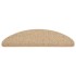 Alfombrilla autoadhesiva escalera sisal 15 uds arena 65x21x4