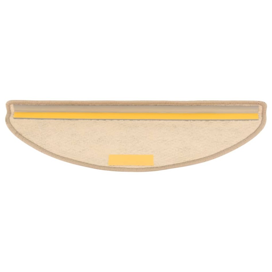 Alfombrilla autoadhesiva escalera sisal 15 uds arena 65x21x4