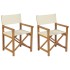 Sillas de director plegables 2 uds madera maciza teca