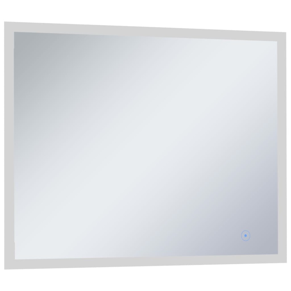 Espejo de pared de baño con LED y sensor táctil 80x60