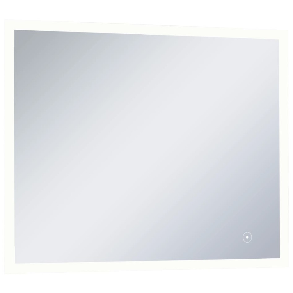 Espejo de pared de baño con LED y sensor táctil 80x60