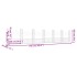 Cesta de gaviones forma de U 7 postes de hierro 740x20x150