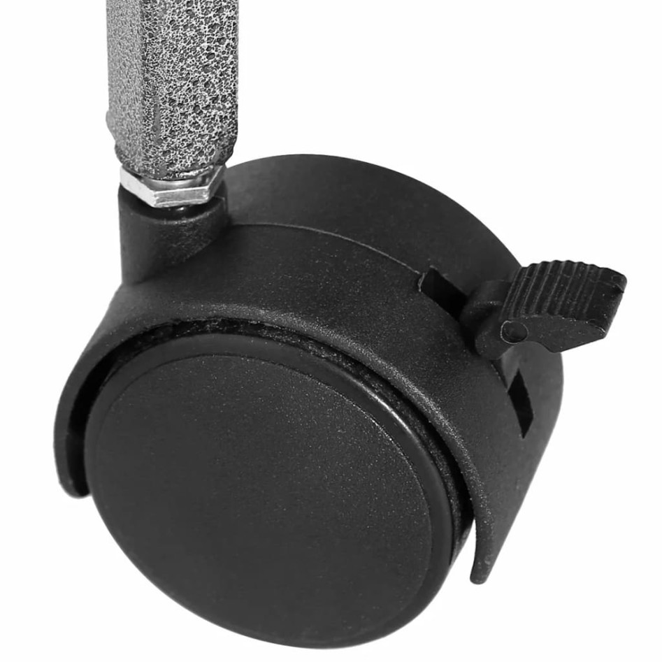 Jaula para pájaros con techo de acero negro 66x66x155