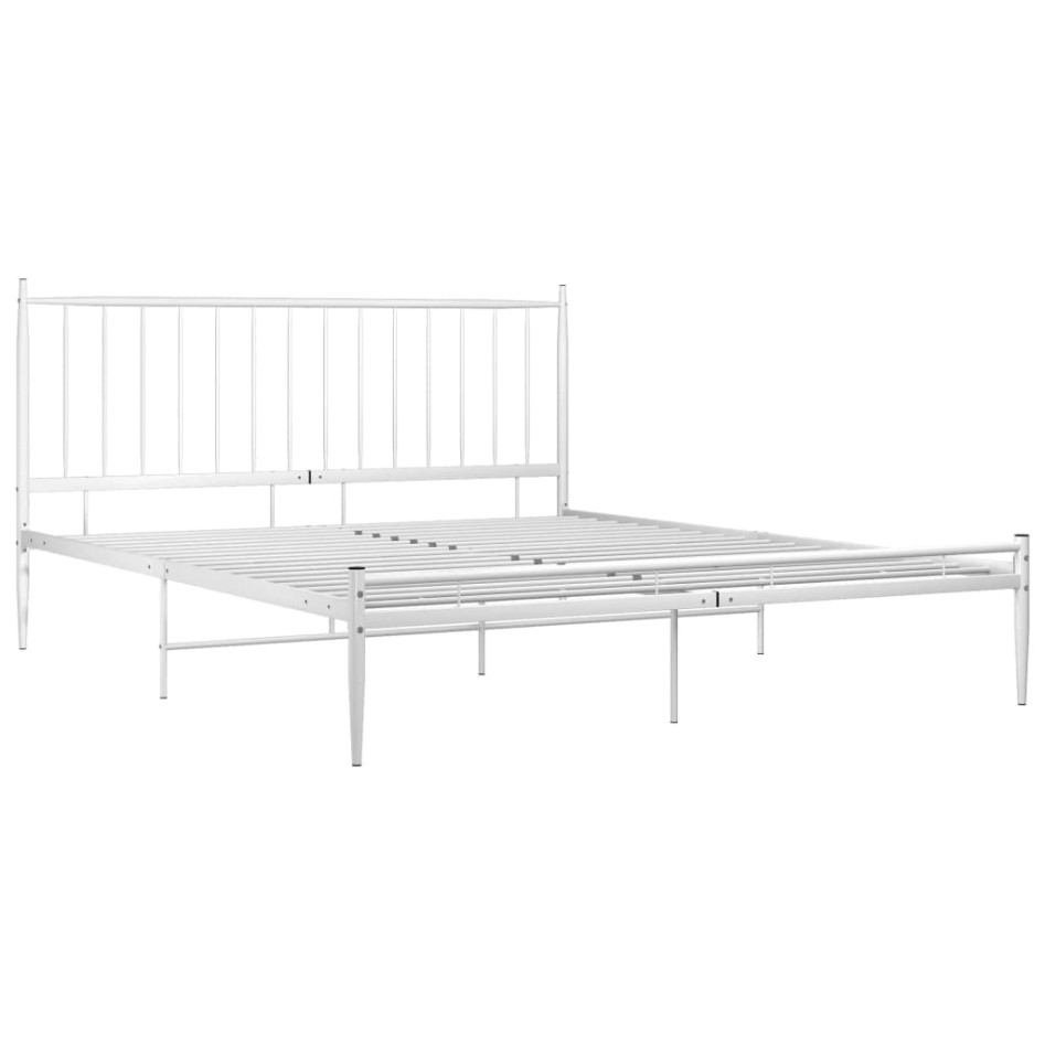 Estructura de cama de metal blanco 140x200