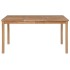 Mesa de jardín de madera maciza de teca 150x90x77