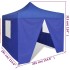 Cenador plegable azul con 4 paredes 3x3