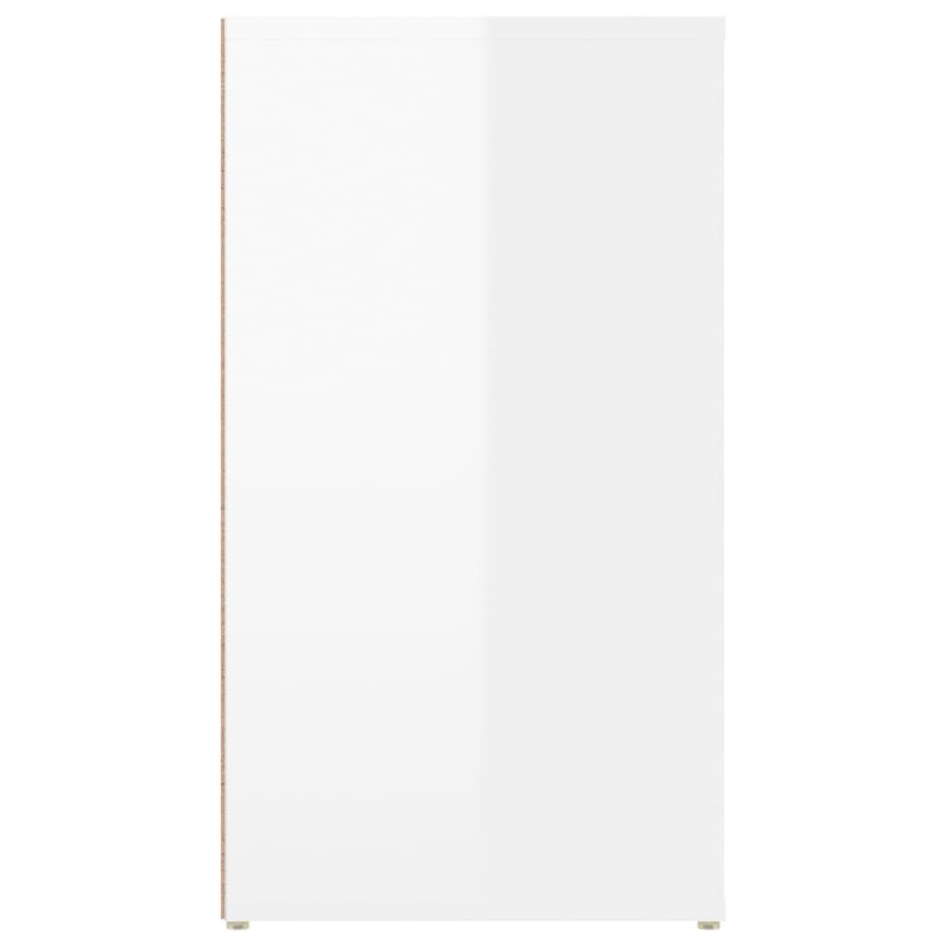 Aparador madera contrachapada blanco brillante 100x33x59,5