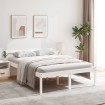 Cama para personas mayores madera maciza pino blanca 140x200 cm