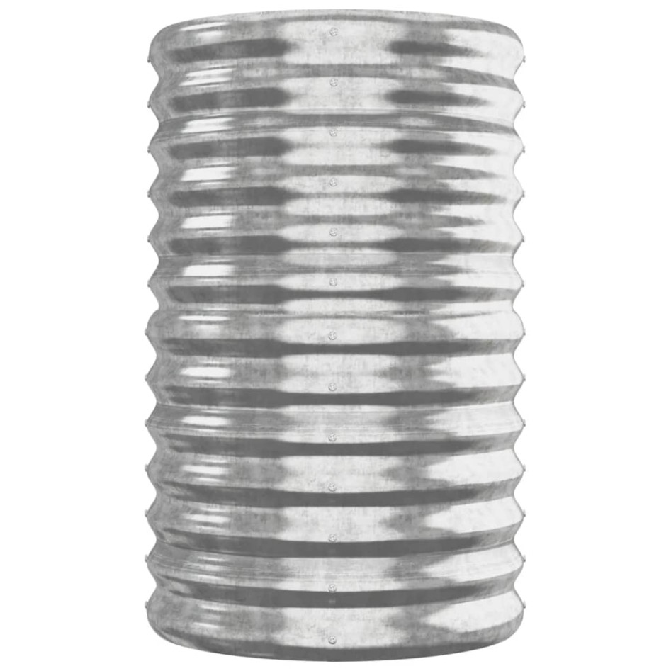 Jardinera arriate acero recubrimiento polvo plata 260x40x68