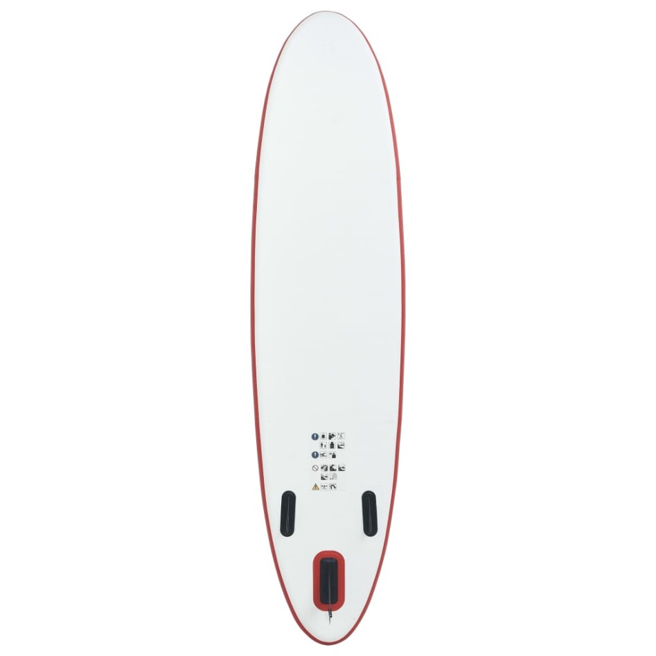 Set de tabla inflable de paddle surf SUP rojo y