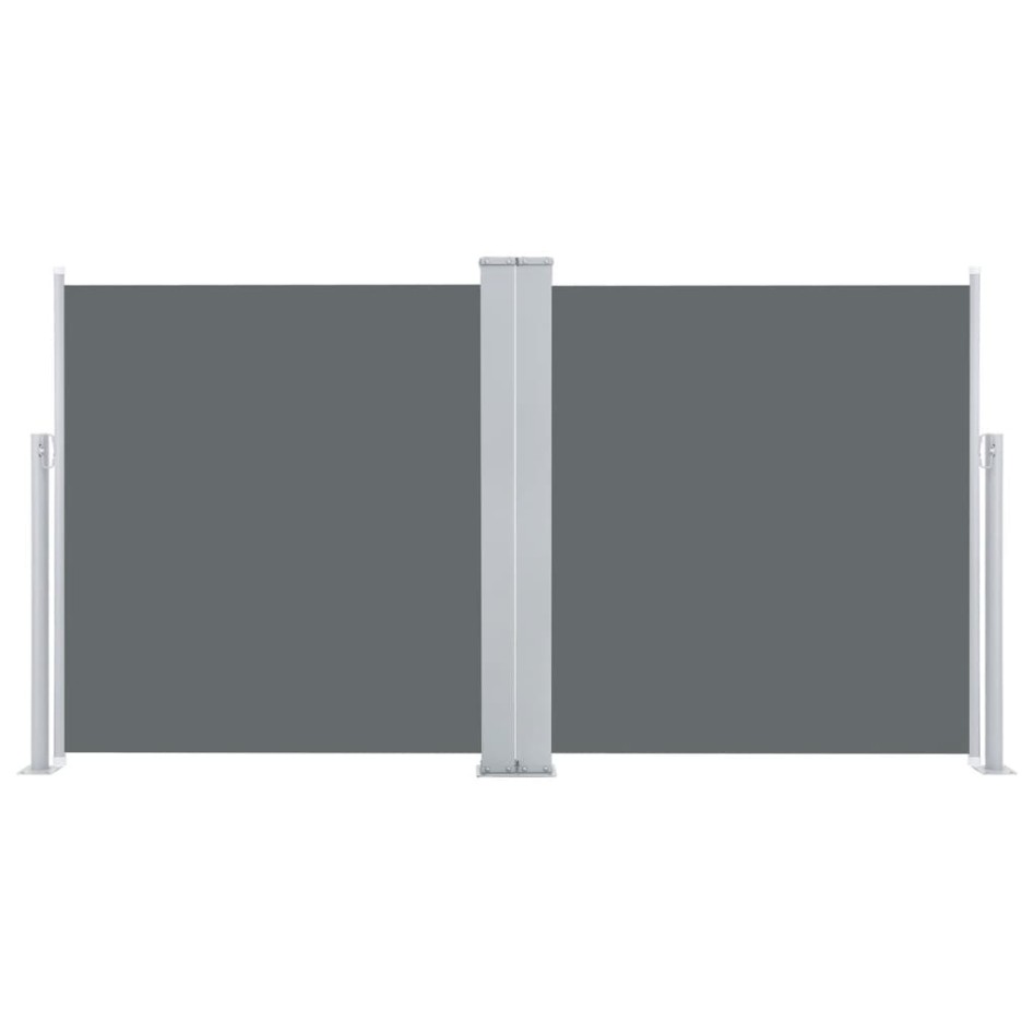 Toldo lateral retráctil gris antracita 100x600