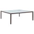 Mesa de comedor de jardín ratán sintético marrón 200x200x74