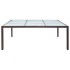 Mesa de comedor de jardín ratán sintético marrón 200x200x74