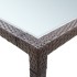 Mesa de comedor de jardín ratán sintético marrón 200x200x74
