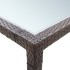 Mesa de comedor de jardín ratán sintético marrón 200x200x74