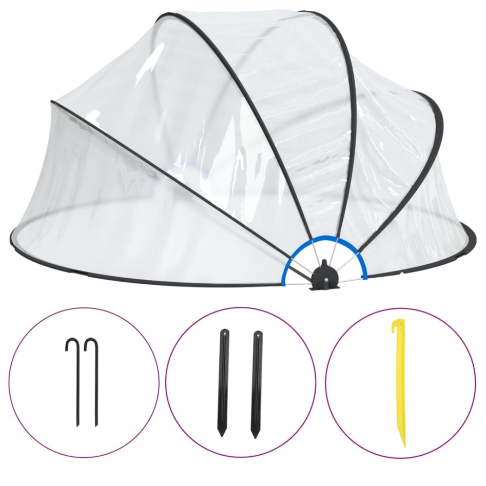 Cúpula para piscina redonda PVC 315x158