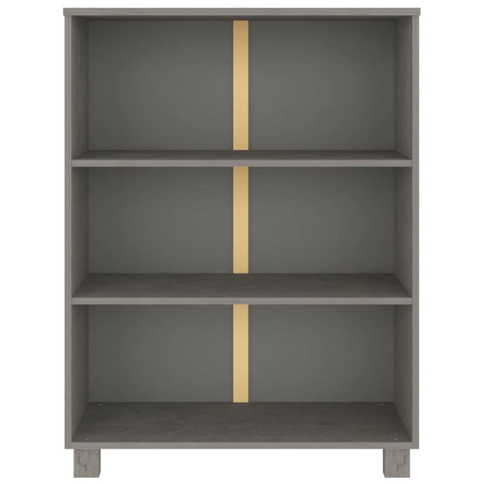 Estantería HAMAR madera maciza pino gris claro 85x35x112