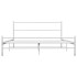 Estructura de cama de metal blanco 140x200