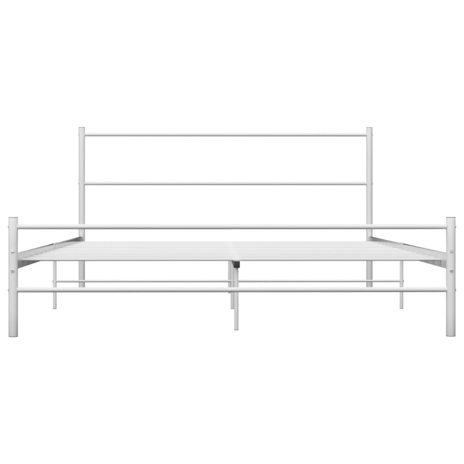 Estructura de cama de metal blanco 140x200