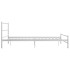 Estructura de cama de metal blanco 140x200